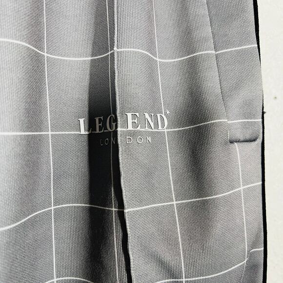 Legend London Track Suit Pants Bottoms Pant Checker Print Stripe - M - Picture 4 of 8